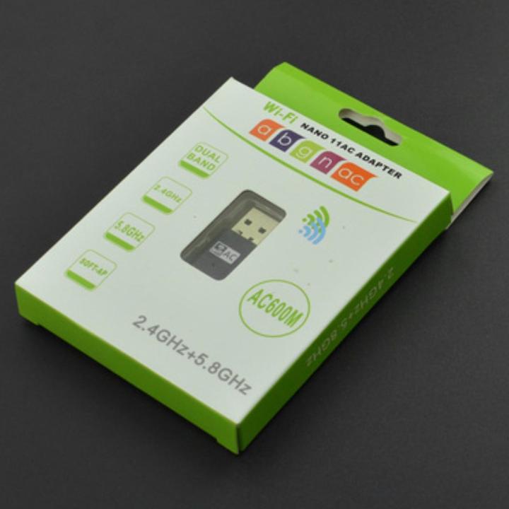 Immagine prodotto DFRobot Scheda di rete WiFi USB Dual Band 2.4GHz + 5.8GHz (USB 2.0)