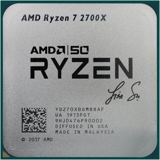 Produktbild AMD Ryzen 7 2700X 50th Anniversary Gold Edition (AM4, 3.70 GHz, 8 -Core)