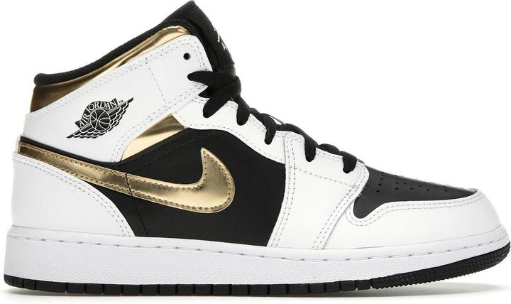 Produktbild Jordan 1 Mid White Gold Black (GS) (38)