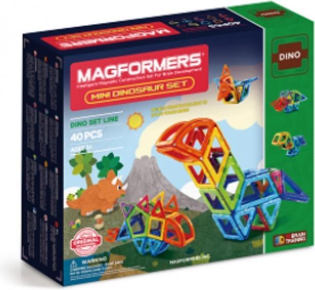 Actual product image Magformers Mini Dinosaur Set 40 pieces -3+