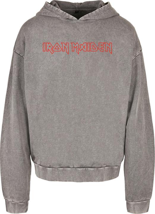 Produktbild Merchcode Iron Maiden - Classic Logo Acid Washed Oversized Hoody - 161721 (L)