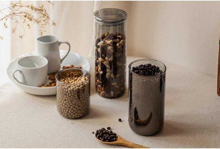 Produktbild Nuts Vorratsdose Glas 850 ml smoke (0.85 l)