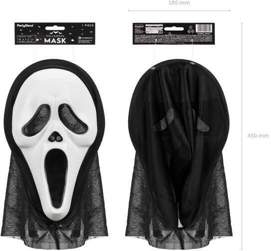 Image du produit Partydeco Maske Scream 18 x 31 cm, mit Kapuze