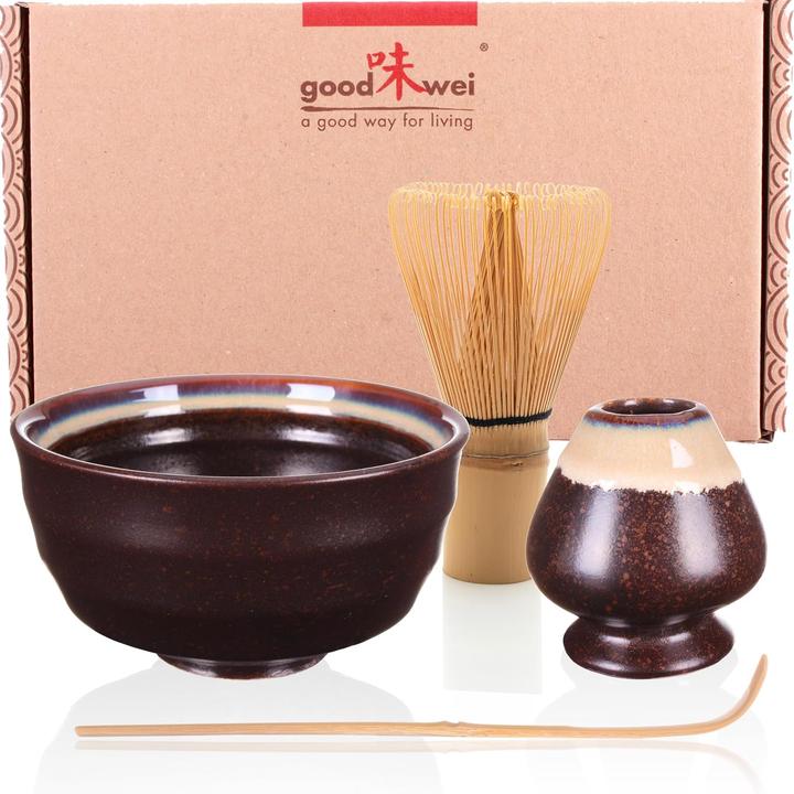 Immagine prodotto Calimatcha Set di tè verde Matcha Kumo con scopa Matcha