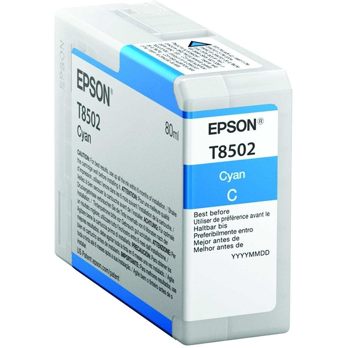 Epson, Druckerpatrone, T8502 UltraChrome HD (C)