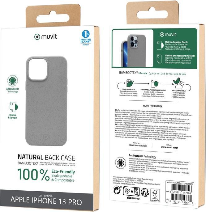 Immagine prodotto Muvit Per Cambiare Coque Bambootek Pebble Iphone 13 Pro (Apple iPhone 13 Pro)
