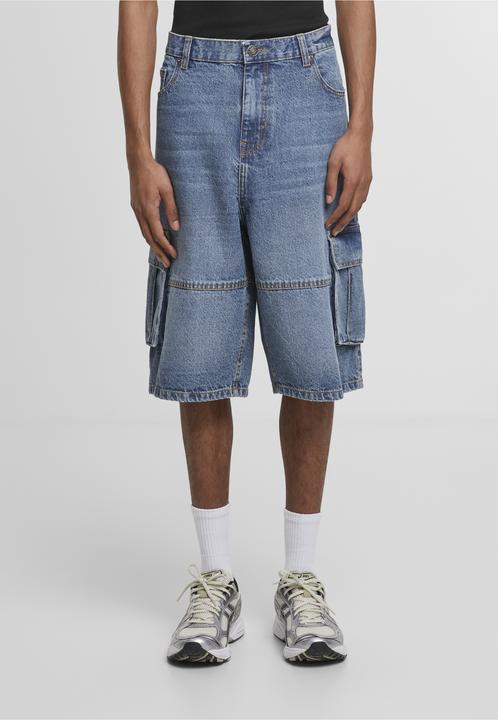 Image du produit Urban Classics Relaxed Denim Cargo Shorts mid deep blue washed 36 (36)
