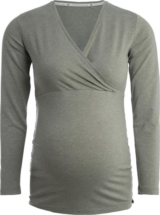 Baby's only Top premaman con maniche lunghe Glow verde urbano - XL - Con funzione di allattamento al seno