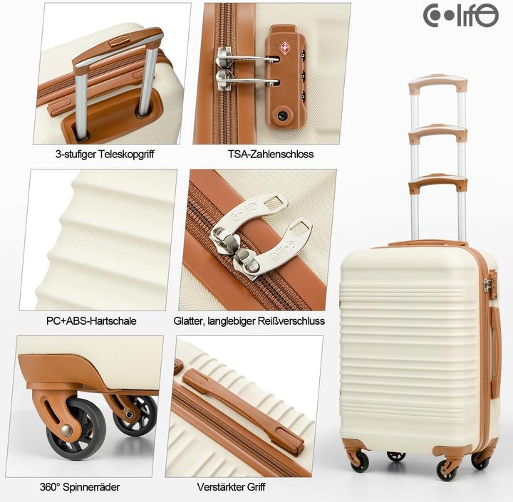 Actual product image Coolife 3-teiliges Reisekoffer-Set (93 l, L (90 - 115l))