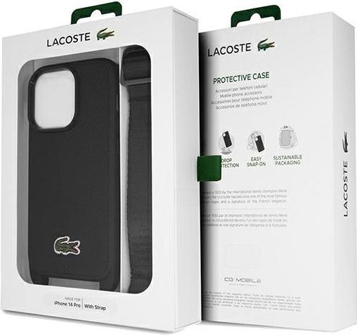 Produktbild Lacoste LCHCP14LSPVCK iPhone 14 Pro 6.1" czarny/black hardcase Iconic Petit Pique Crossbody (Apple iPhone 14 Pro)