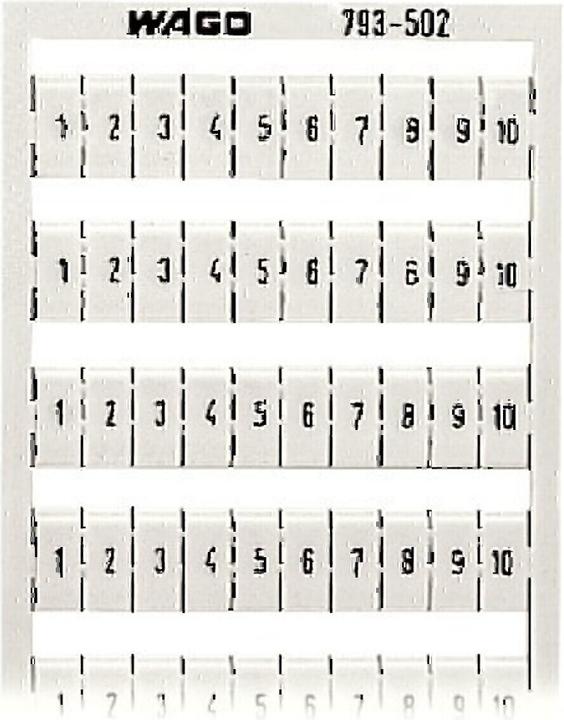 Image du produit Wago Cartes Marquage Horizontal Wmb 1-10