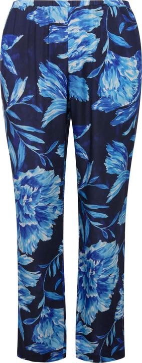 Actual product image Ulla Popken Floral Satin Elastic Waist Pants (46)