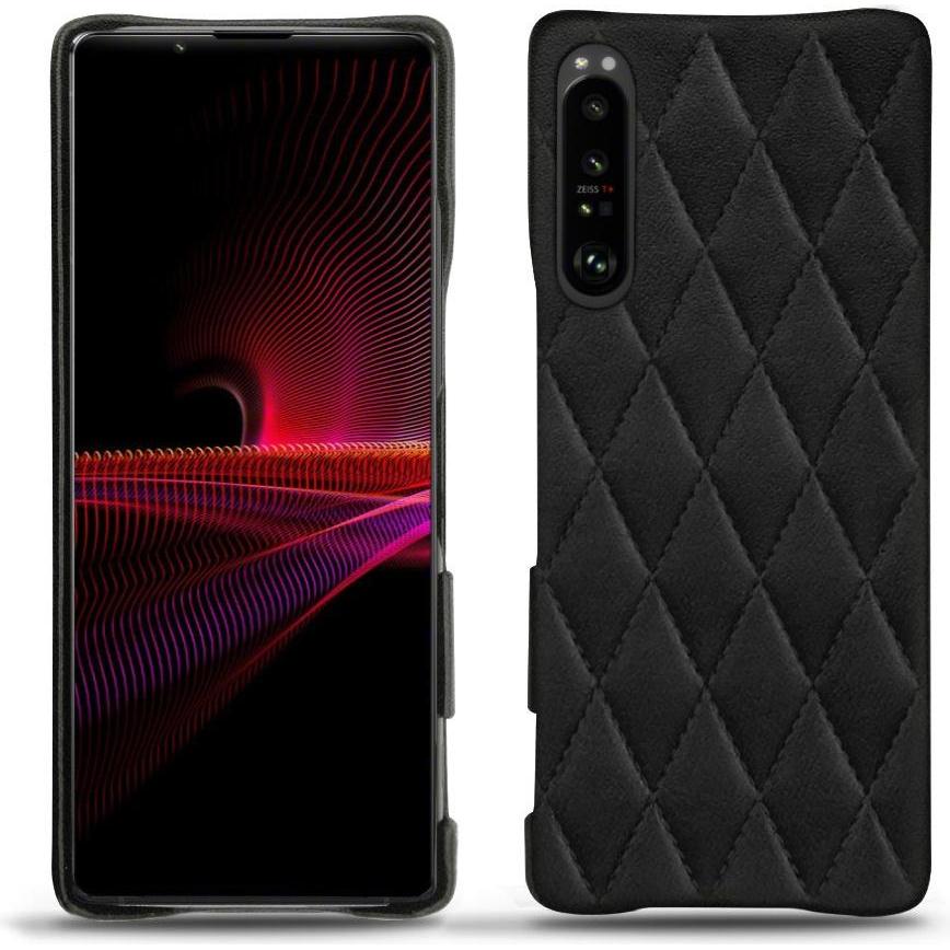 Noreve Lederschutzhülle (Sony Xperia 1 III), Smartphone Hülle, Schwarz