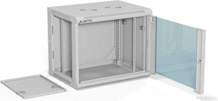 Produktbild Alantec 19 -Hängeschrank 9U 600 x 450 Farbe grau (9 HE, 19 Zoll Rack)