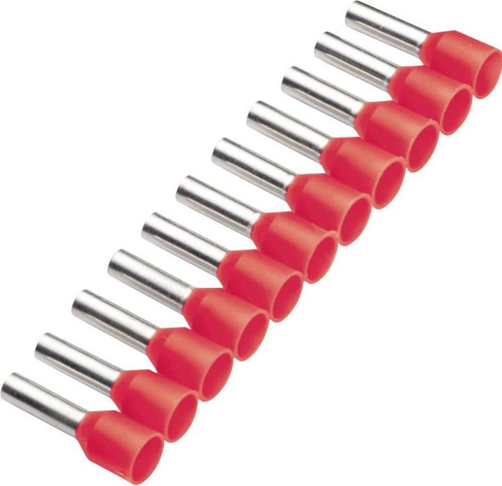 Produktbild Cimco 187513 Aderendhülse 1.5 mm² Teilisoliert Rot 500 St.