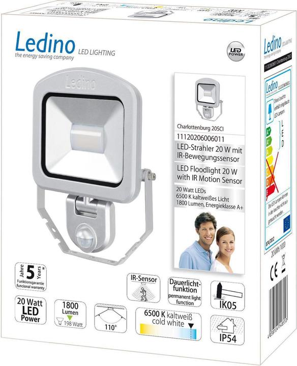 Immagine prodotto Ledino Faretto LED con sensore (1800 lm, IP54)