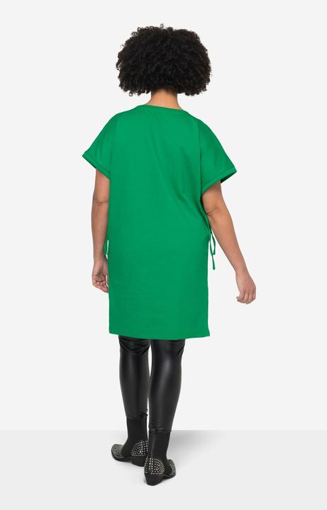 Image du produit Angel of Style T-shirt long oversized à message imprimé et col rond. Rubans à fronces (54)