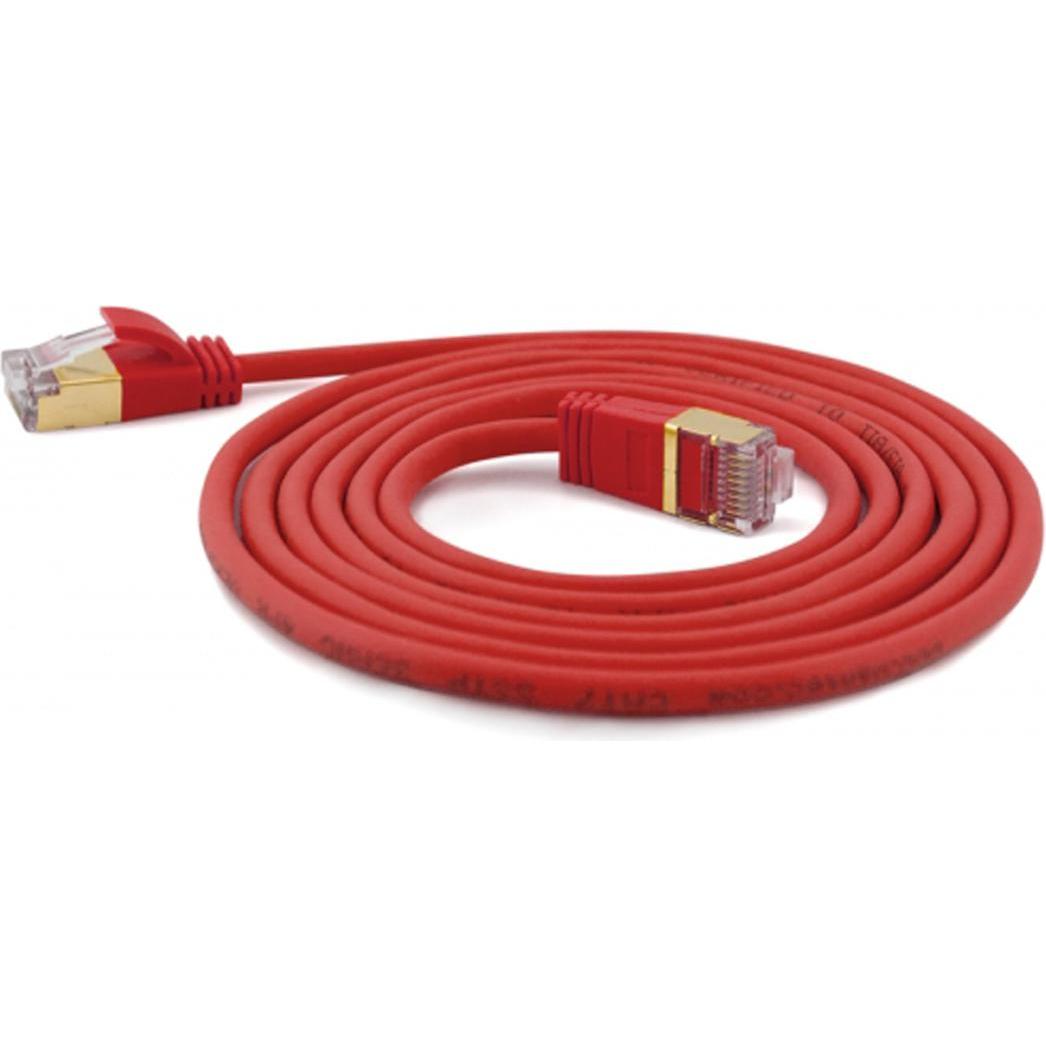 Wantec 1.50mCat.7 Rohkabel Patchkabel S/STP RJ45 Stecker auf Rot (S/FTP, CAT7, 1.50 m), Netzwerkkabel