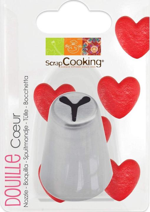 Produktbild ScrapCooking Edelstahlspritzaufsatz Herz (Spritztüllen)