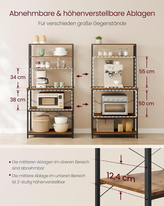 Immagine prodotto Vasagle Buffet (80 x 40 x 167 cm)