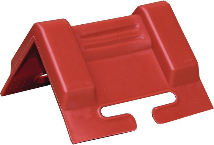 Actual product image Tecwerk Edge protection bracket leg length 95 x 95 mm red with slot 10 items/set