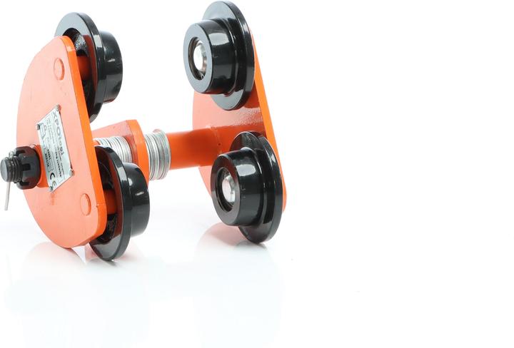 Image du produit XPOtool HD Chariot porte-palan manuel 1000kg Largeur de la bride réglable 75-125mm Chariot manuel