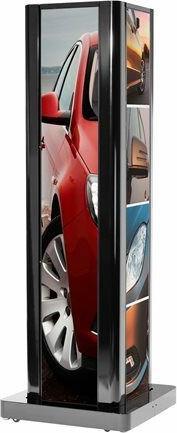 Actual product image Peerless 4 Sided Kiosk Totem Black for the LG Ultra Strech Display 86BH5C (86", 81 kg)