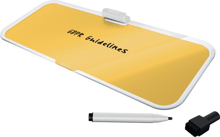 Productafbeelding Leitz Glassboard Desktop Memoboard Geel (38 x 15 cm)