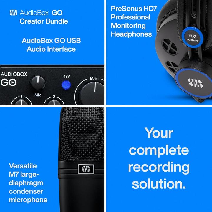 Image du produit PreSonus AudioBox GO Creator Bundle (USB)
