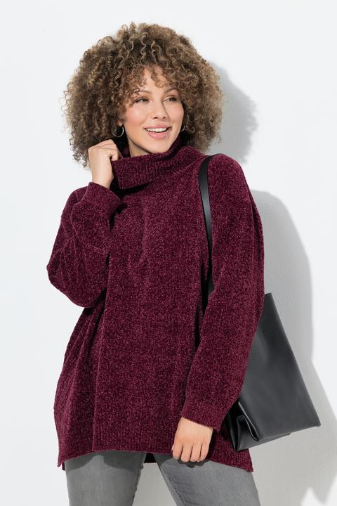 Actual product image Ulla Popken Soft Textured Chenille Oversized Fit Sweater (54)