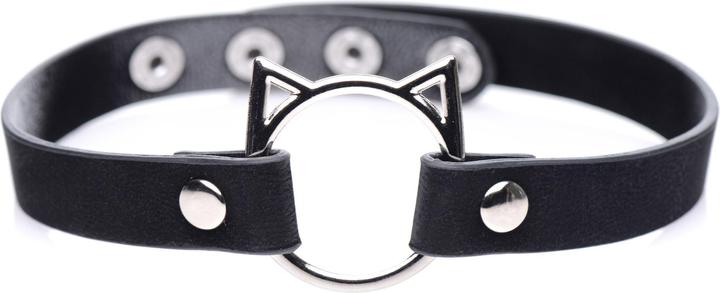 Productafbeelding Master Series Kinky Kitty Ring Slim Choker - PU leer