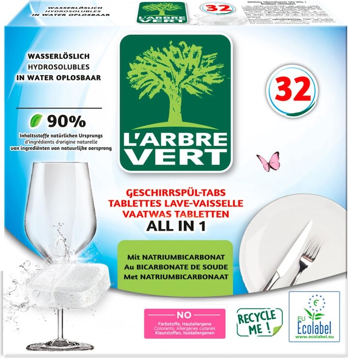 L'arbre vert Öko Geschirrspültabs (Tabs, 32 x)