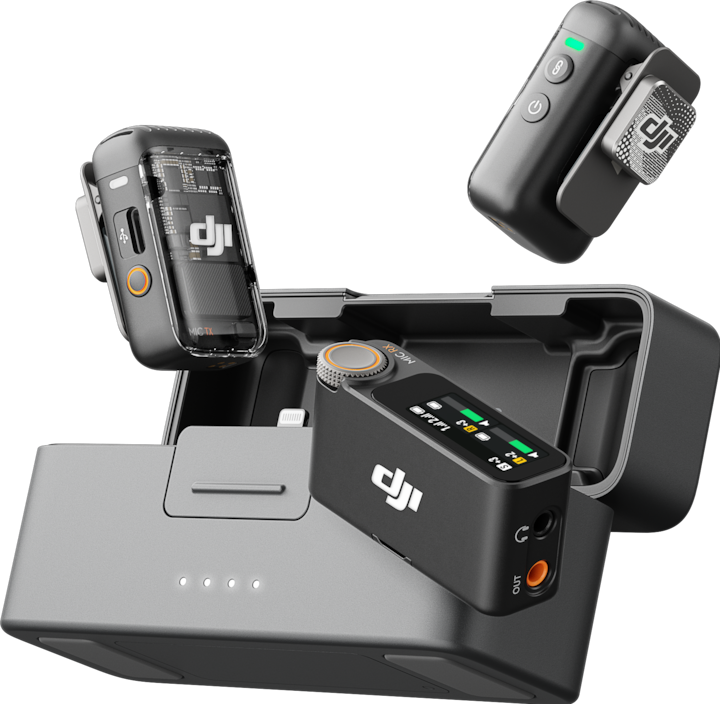 Actual product image DJI Mic 2 (2 TX + 1 RX + Charging Case)