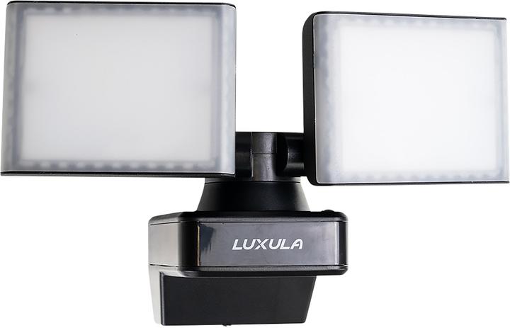 Luxula LED-Fluter LX400190, 2-köpfig, 2x 15 W, 3200 lm, 4000 K, schwarz (3200 lm, IP54)