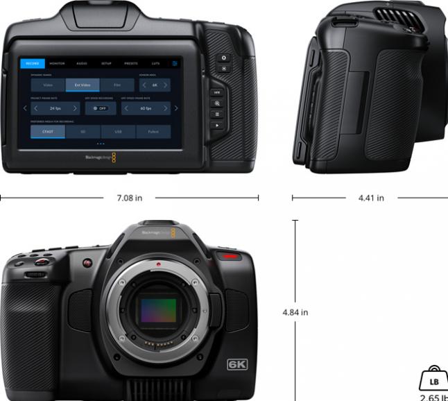 Actual product image Blackmagic Pocket Cinema Camera 6K G2 (21.20 Mpx, 50p)