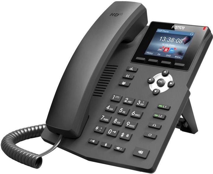 Productafbeelding Fanvil X3S - IP telefoon - Zwart - Bedrade handset - Desktop/wand - In band -