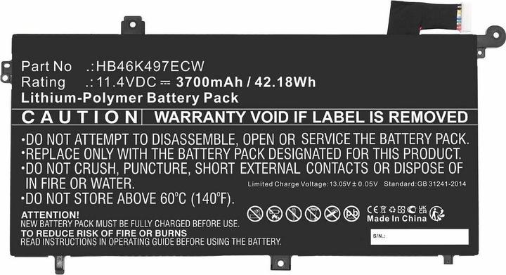 Produktbild CoreParts Battery 11.4V 3700mAh 42.18Wh (3700 mAh)