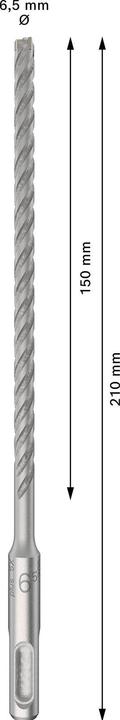 Image du produit Bosch Professional Zubehör PRO SDS plus-5X Foret marteau, 6,5 x 150 x 210 mm (6.5 millimètres)