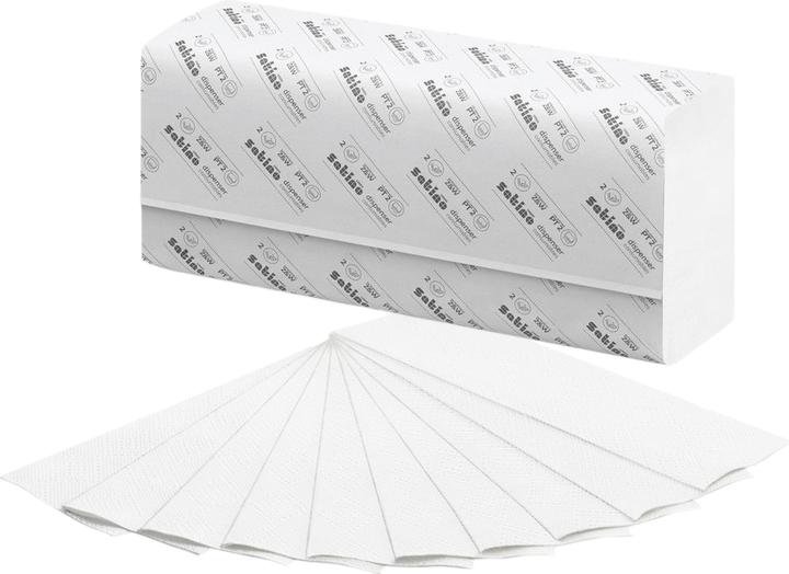 Produktbild Satino by Wepa Falthandtücher Premium, 2-lag. Zell. Weiss, Pack à 4000 Stück (200 x)