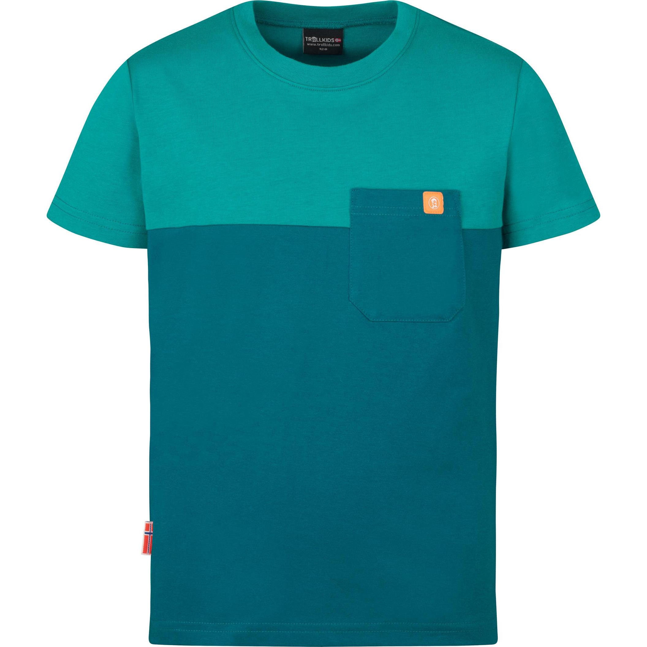 Trollkids, Unisex, Shirt, Kid's Bergen T, Türkis, (128)