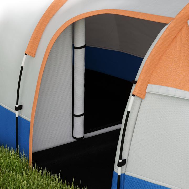 Image du produit Outsunny Campingzelt Polyester, Fiberglas Orange (Tente tunnel, 3 personnes)