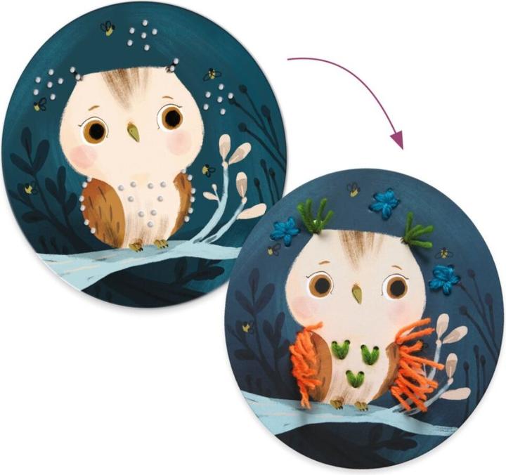 Actual product image Djeco Threading wool step by step