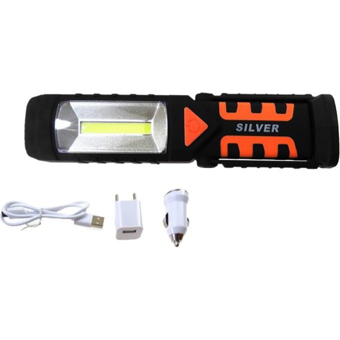 Silver, Illuminazione officina, LED-Werkstattlampe 12V/230V mit Magnet