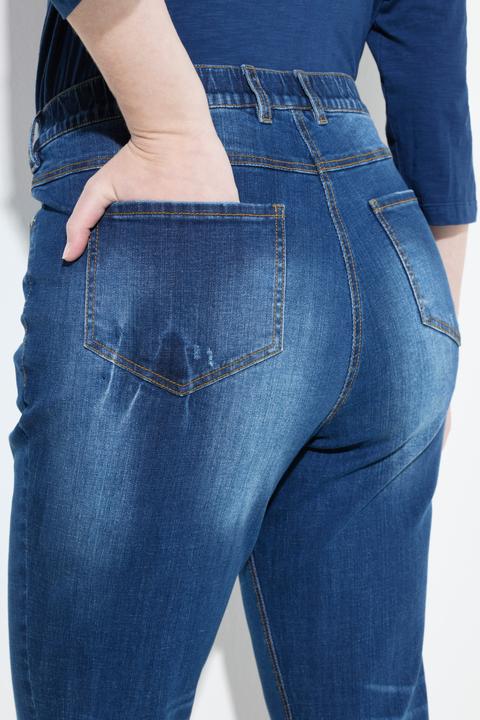 Produktbild Ulla Popken Jeans Sammy, Vintage-Waschung, Destroy-Effekte (54)