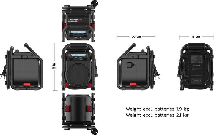 Actual product image PerfectPro UBOX 400R site radio (DAB+, FM, Bluetooth)