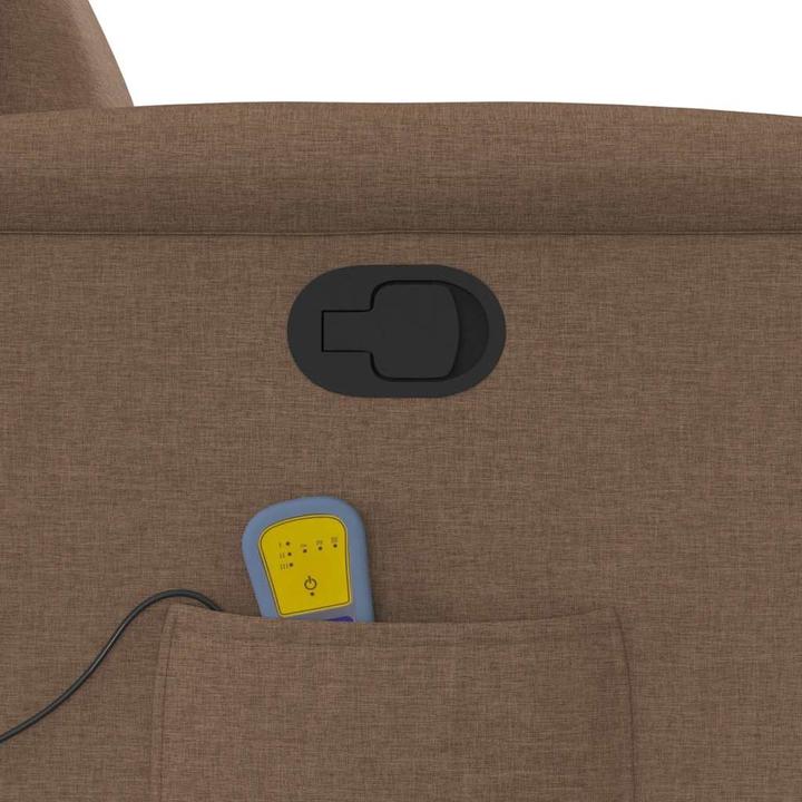 Immagine prodotto vidaXL Poltrona massaggiante con ausilio stand-up in tessuto marrone