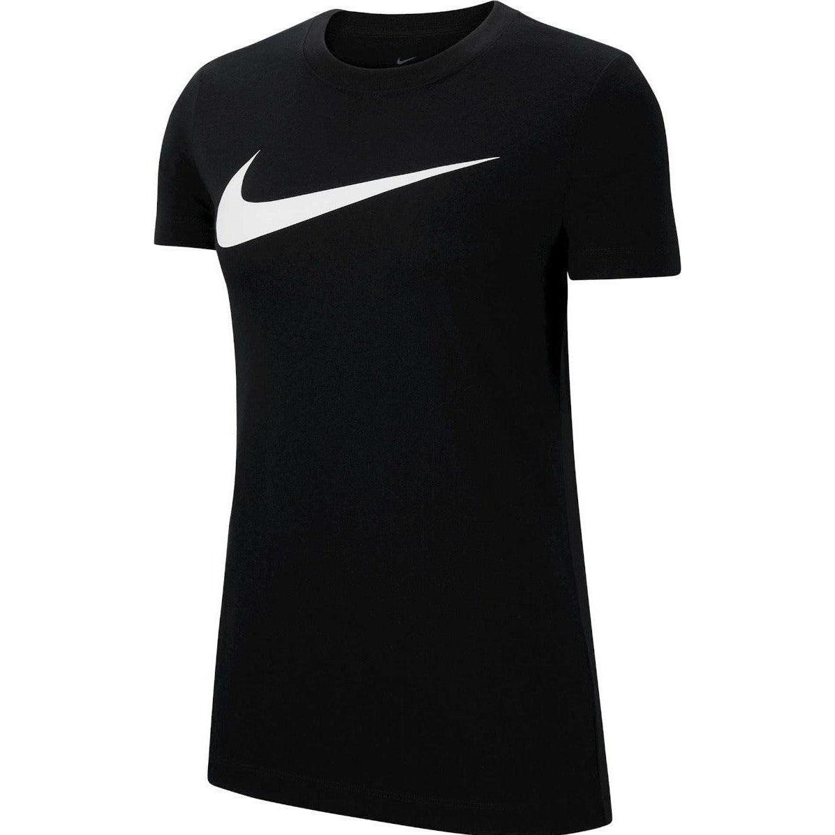 Nike, Damen, Sportshirt, Park 20 T-Shirt Swoosh Damen (M), Schwarz, M