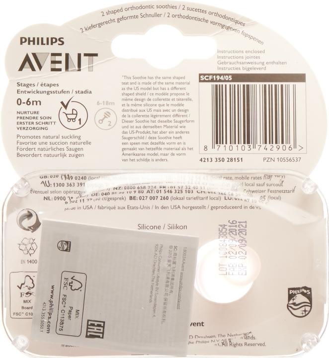 Actual product image Philips Avent Soothie (2 x, 3 - 6 M.)