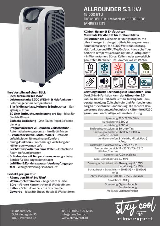 Produktbild Climaexpert ALLROUNDER 4.1 KW (14.000 BTU) ECO (14000 BTU/h)