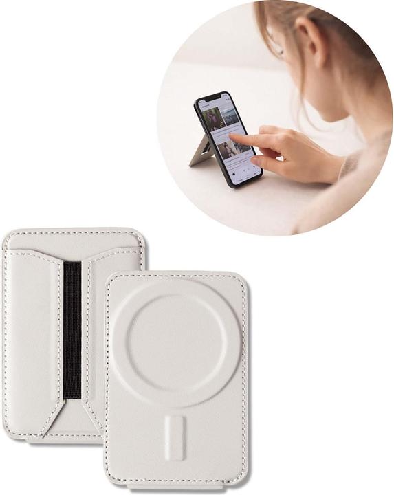 Deltalabs MagSafe Iphone Kartenhalter mit Ständer (Apple iPhone 12, Apple iPhone 13, Apple iPhone 14, Apple iPhone 15, Apple iPhone 16, Apple iPhone 17)